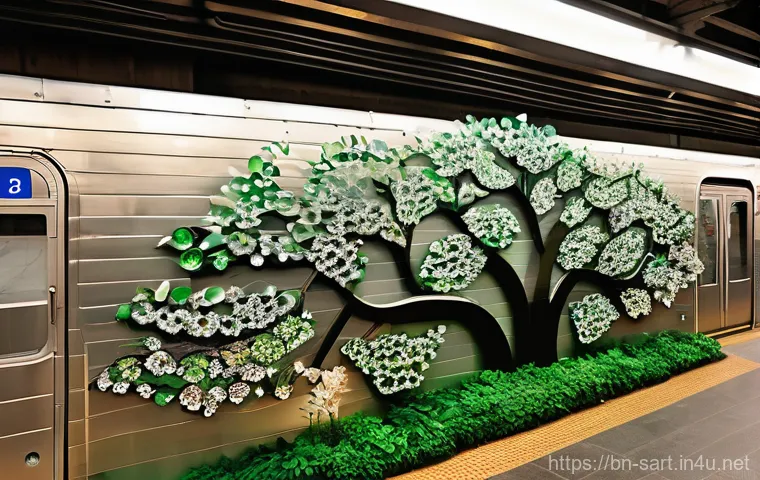 지하철 예술과 환경 - **Prompt 1: A Vibrant Urban Oasis in Dhaka Metro**
    "A stunning, high-resolution, wide-angle shot...