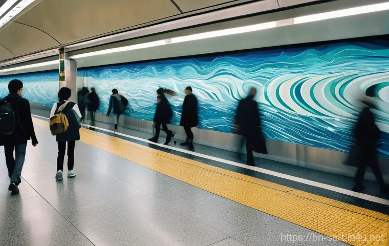 지하철 아트 커뮤니티 - Prompt 1: Urban Tranquility Through Abstract Art**